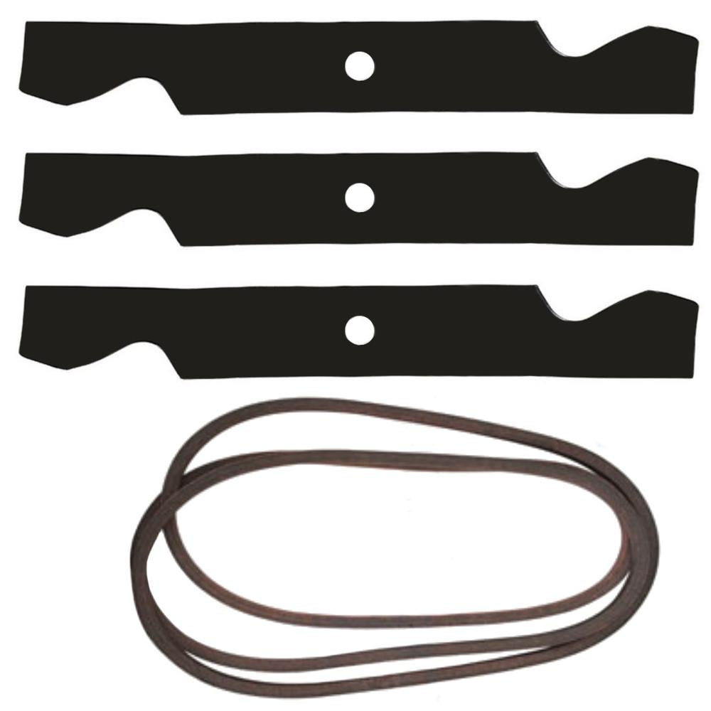 HD Mower Blade & Deck Belt Set Fits Cub Cadet Replaces 742-04068