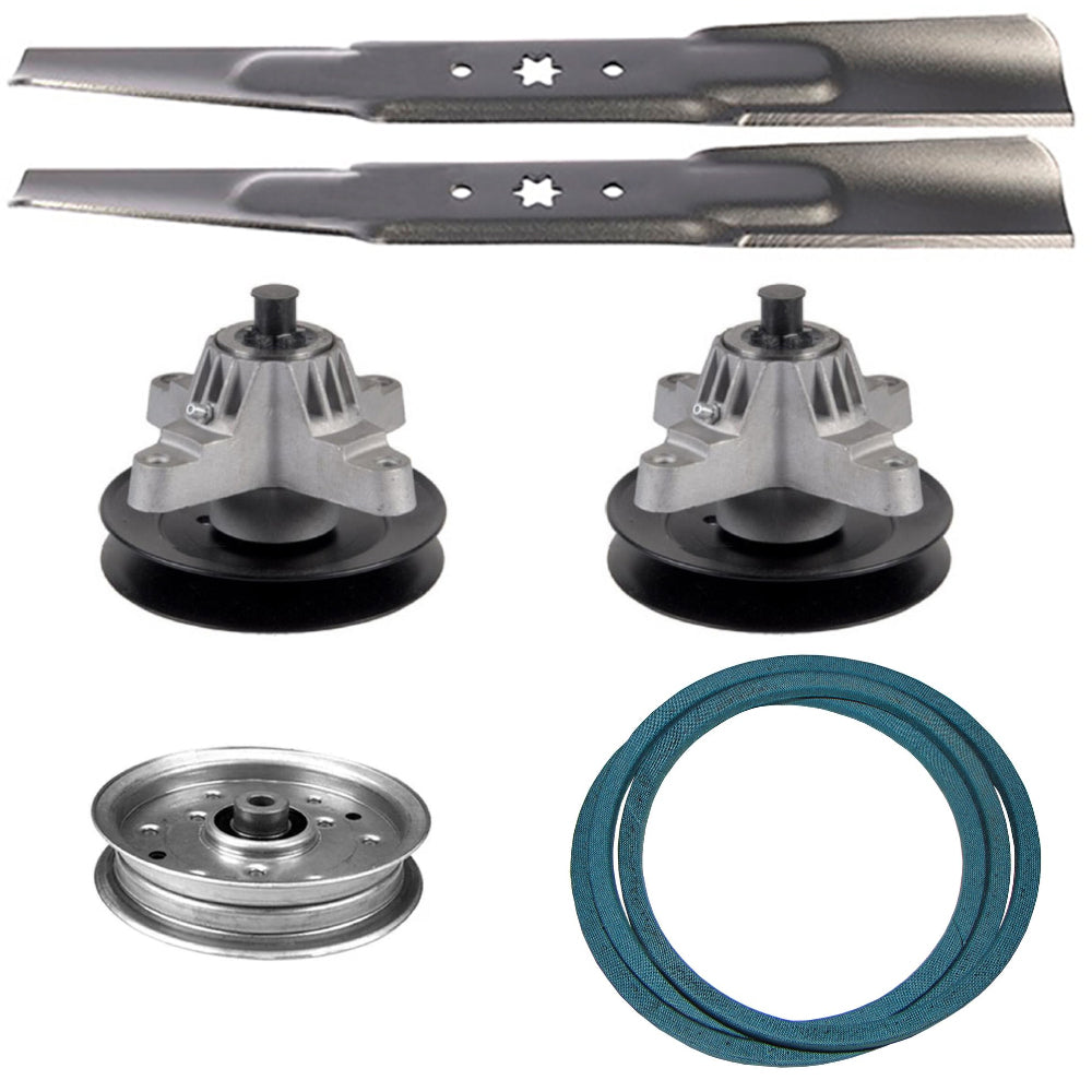 Blades, Spindles, Pulley & Belt Kit Fits Troy Bilt Replaces 490-110-C108
