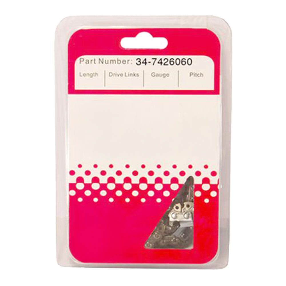 7426060 .050 3/8 STD 60 LKS SEMI CHISEL WITHOUT BUMPER LINK