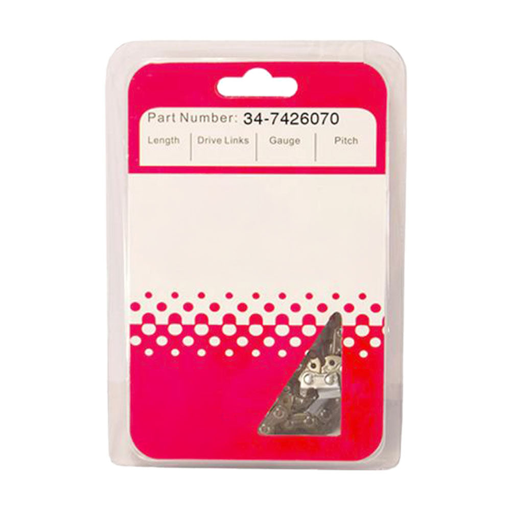 7426070 .050 3/8 STD 70 LKS SEMI CHISEL WITHOUT BUMPER LINK