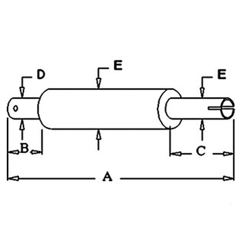 745967-L Vertical Muffler for Long Tractors 260 310 350 360 445 460 510 550