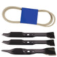 Blades & Belt Set Fits Cub Cadet Replaces 742-04124 Made with Aramid