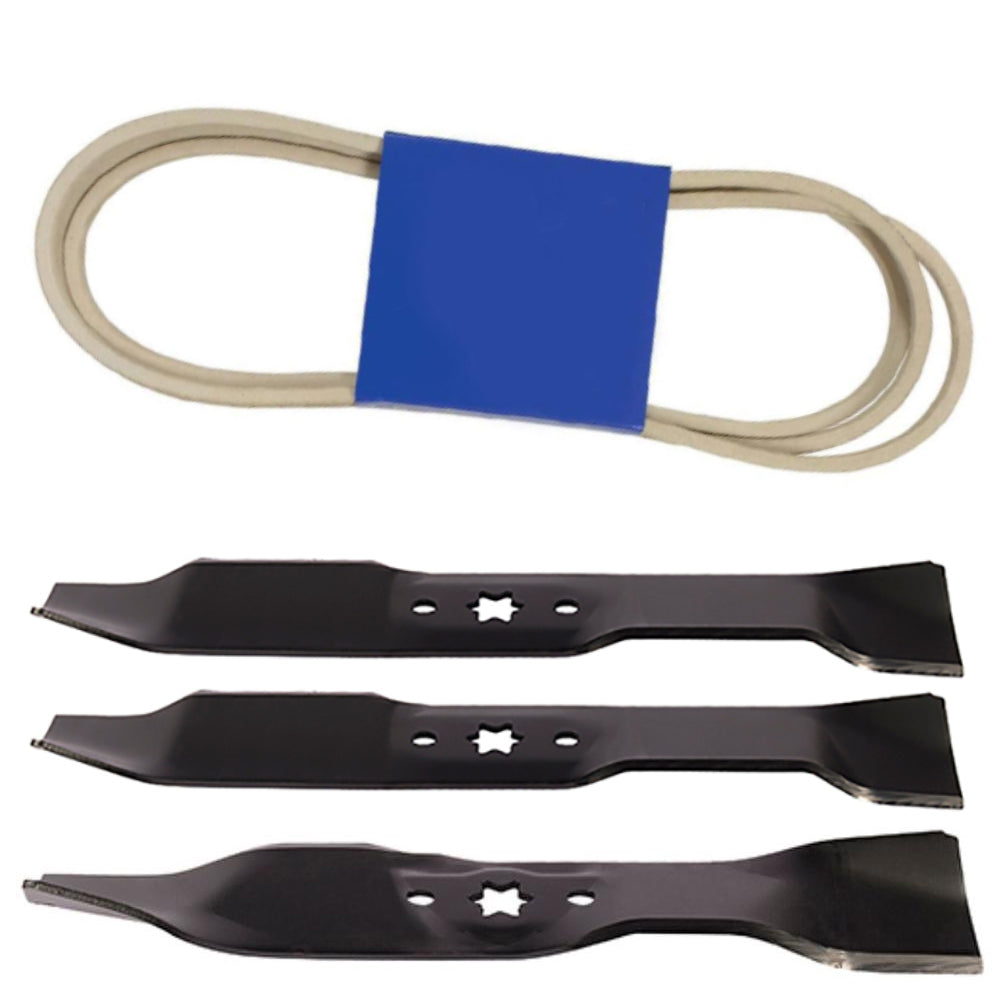 Blades & Belt Set Fits Cub Cadet Replaces 742-04124 Made with Aramid