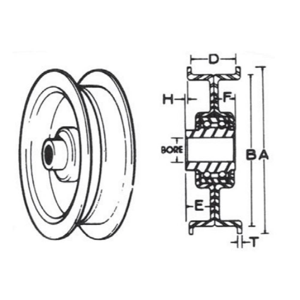 Flat Idler Pulley with Flanges Fits MTD Replaces 756-0365
