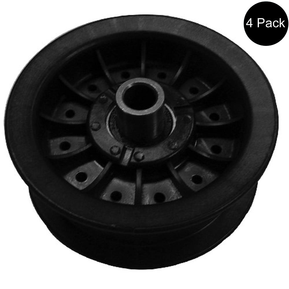 Qty 4: Flat Idler Pulley Fits John Deere Replaces PT8649