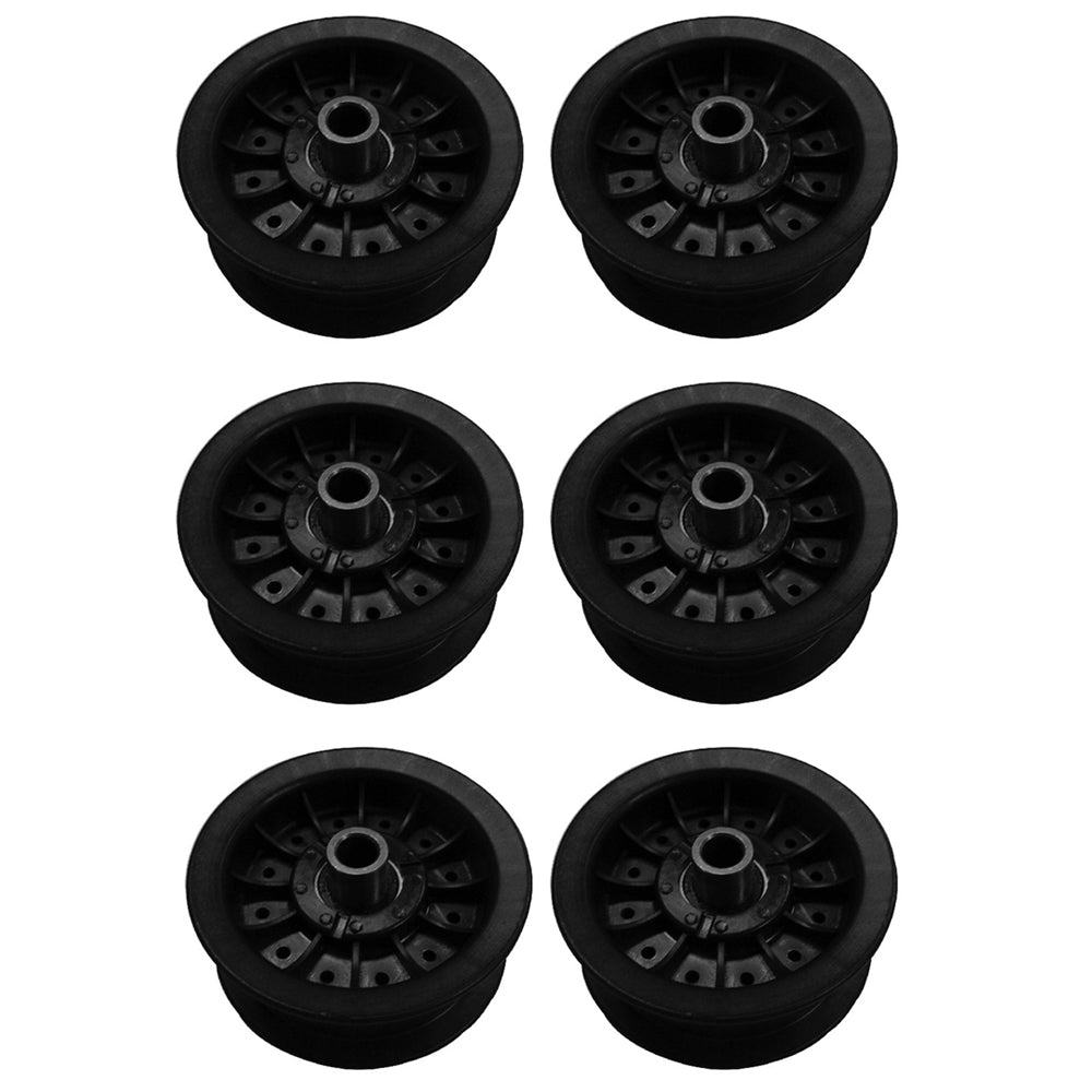 Qty 6: Flat Idler Pulley Fits Troy Bilt Replaces 756-04224