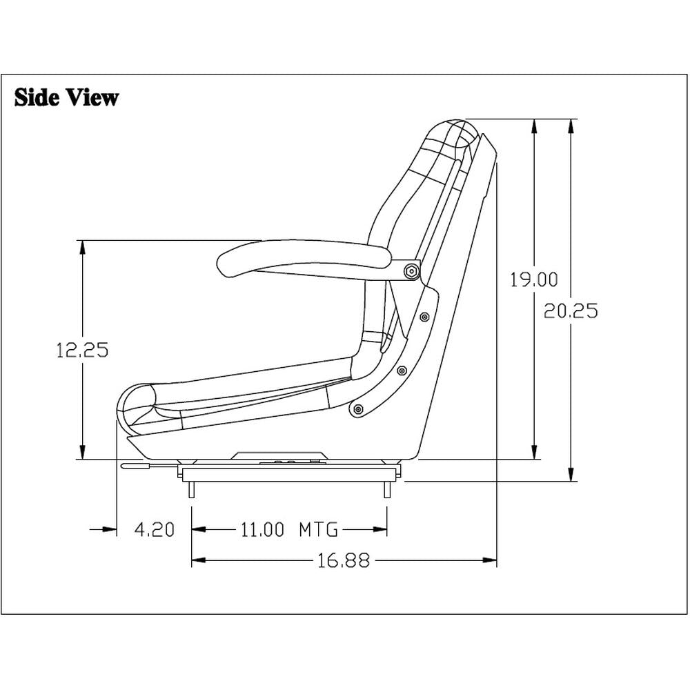 Gray Seat With Arm Rests Hustler Dixie Chopper Jacobsen Fits Toro Land Pride ZTR