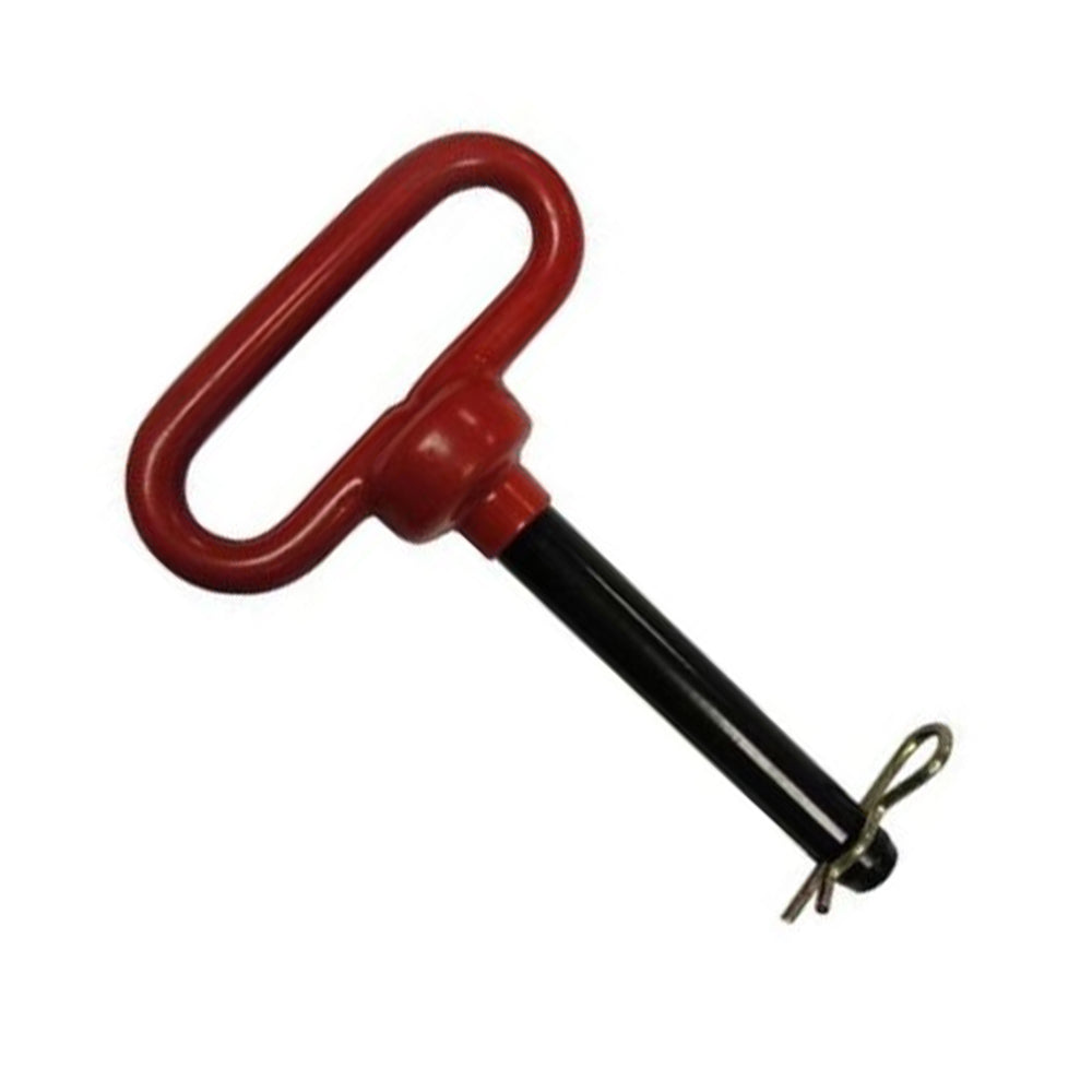 P700521 Red Handle Hitch Pin with Grip Clip, Pin Ø5/8'', Working length: 4''.