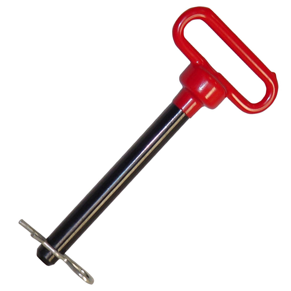 S.52085 Red Handle Hitch Pin with Grip Clip Pin Ø7/8'', Working length: 6 1/2''