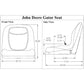 GY20554 Yellow Vinyl Mower Bucket Seat Fits John Deere 325 335 415 425 655 755