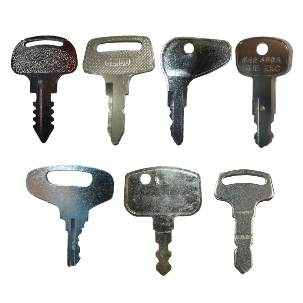 9-Piece Ignition Key Set Fits Kubota Heavy Equipment - Mowers - Tractors
