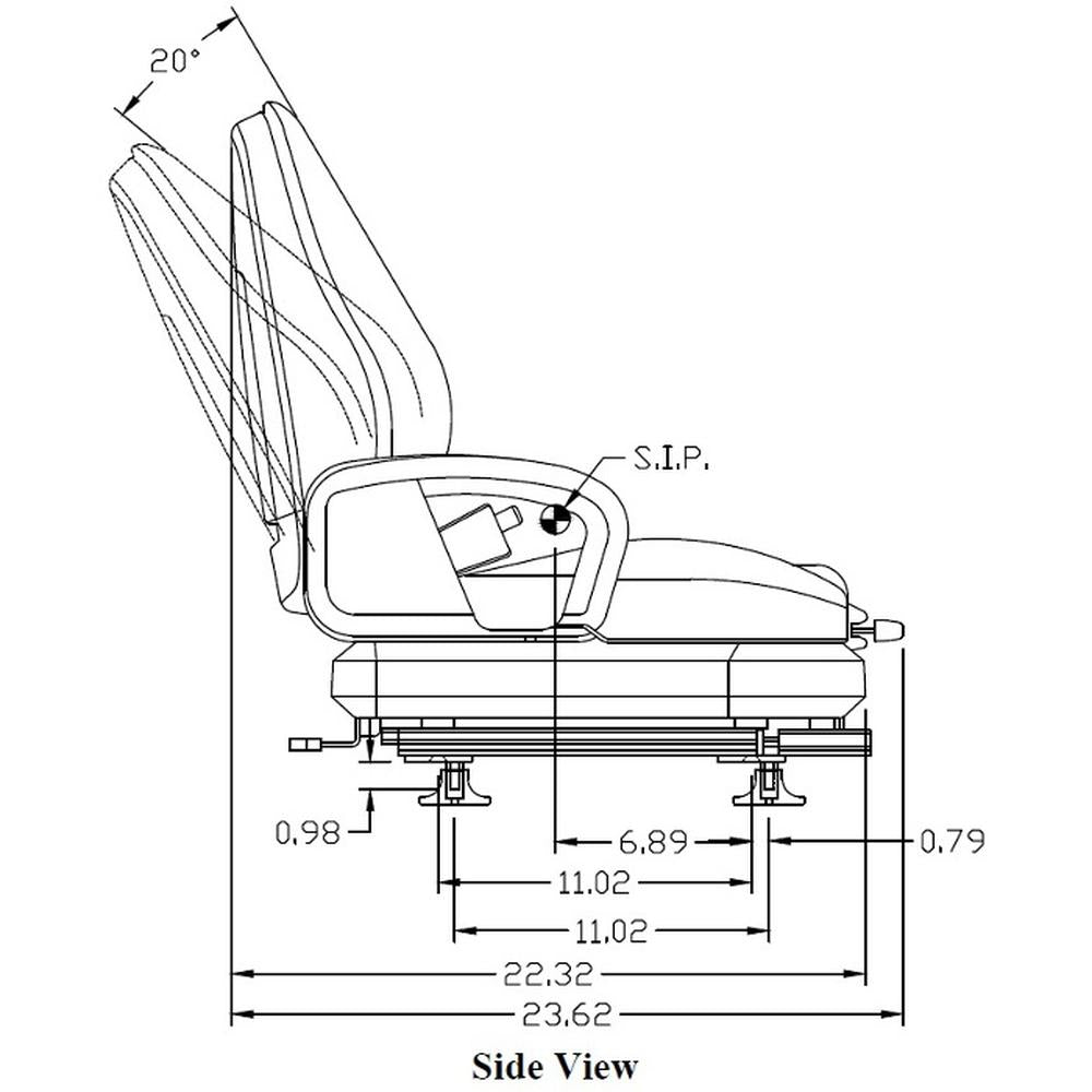 8175 New Forklift Suspension Seat Fits Toyota Fits Nissan Clark Yale
