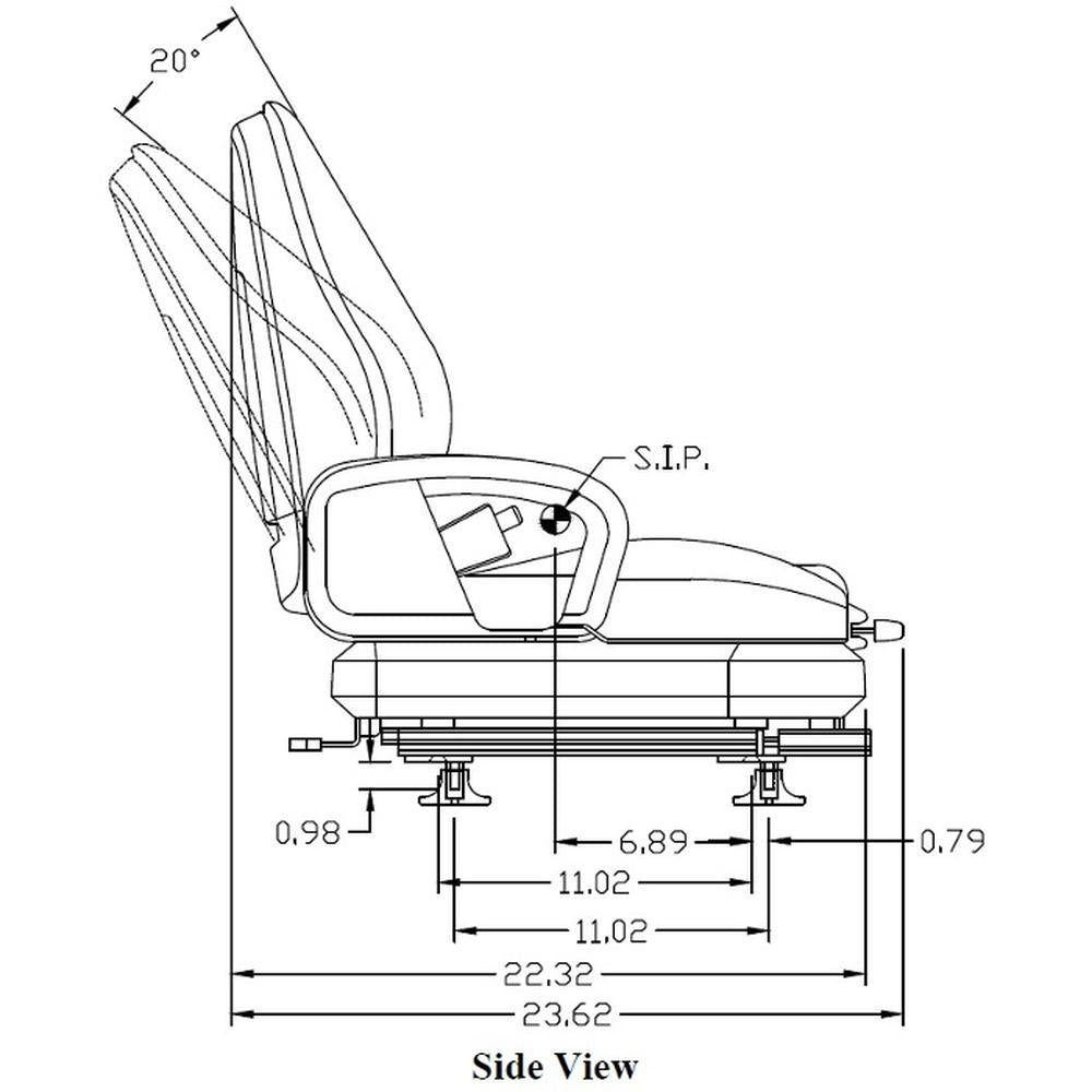 KM Universal Mechanical Suspension Forklift Seat