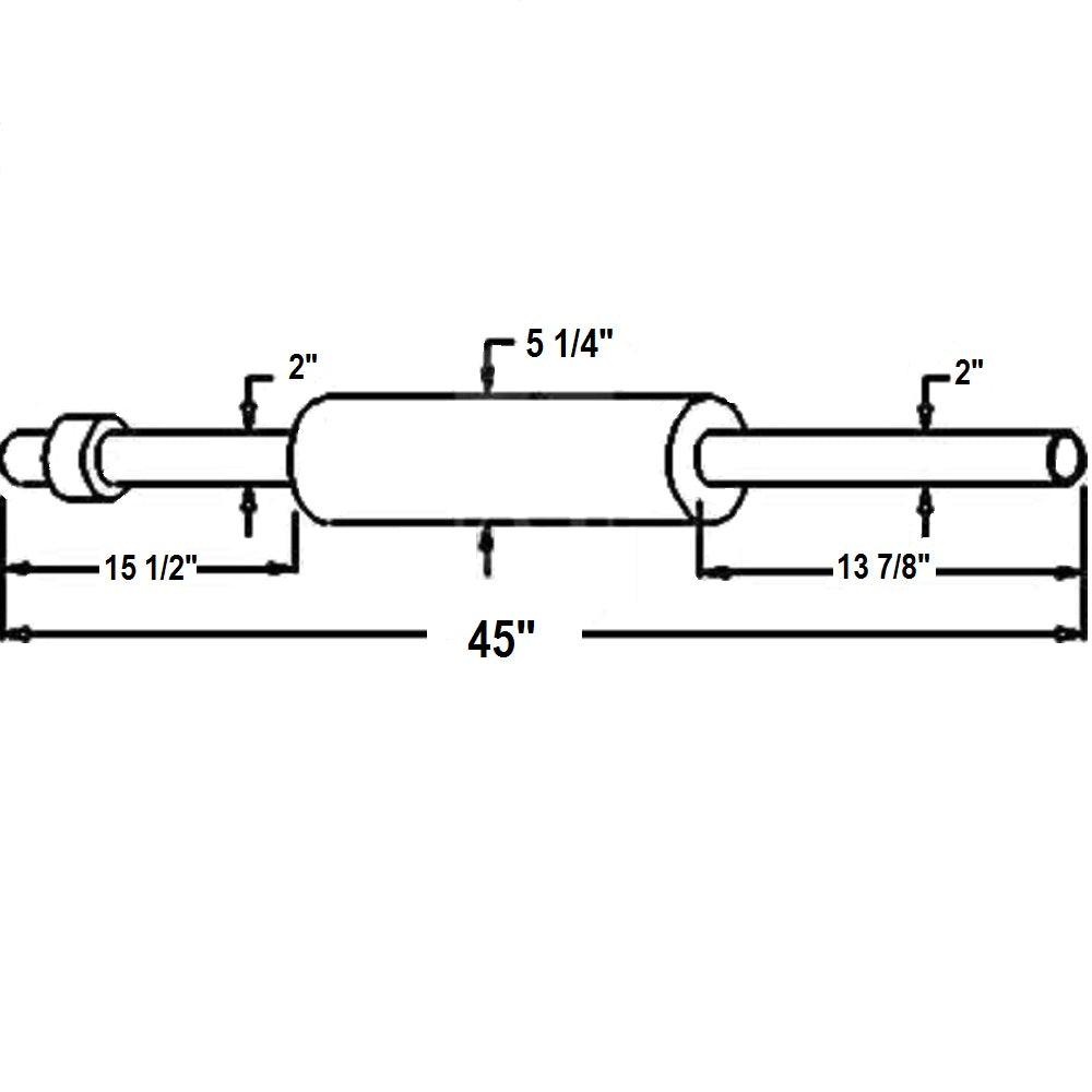 Vertical Muffler and Pipe Fits Ford 2000, 3000, 3400, 3500