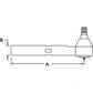 Tie Rod End Fits Ford New Holland Tractor CAR49007 5010 5110 5610 6410 6610