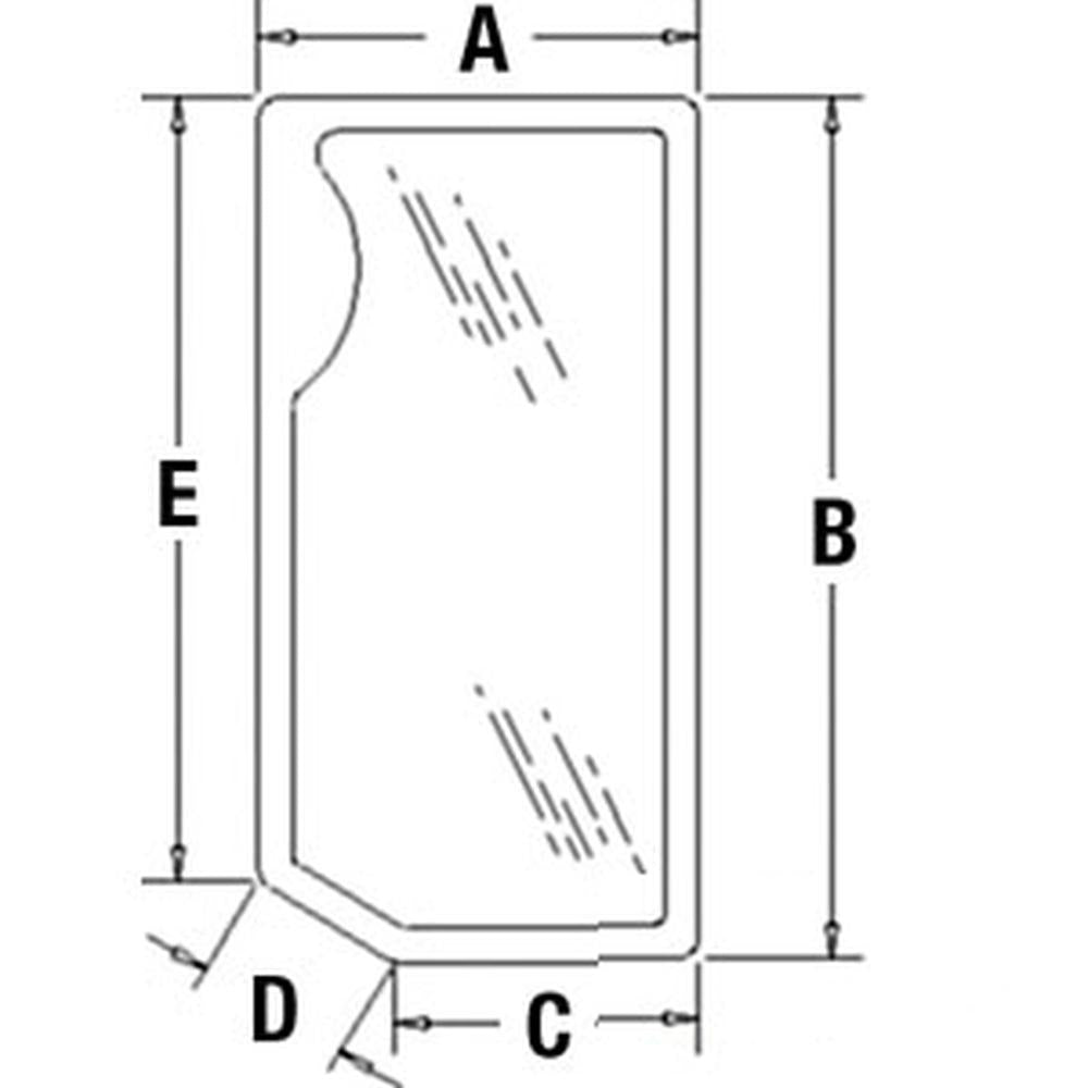 82001923 LH Lower Front Glass Fits Ford TM115 TM120 TM125 TM130 TM135 TM140 TM15