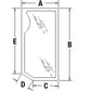 Left Hand Front Lower Glass Fits Case/International Harvester Replaces 82001923