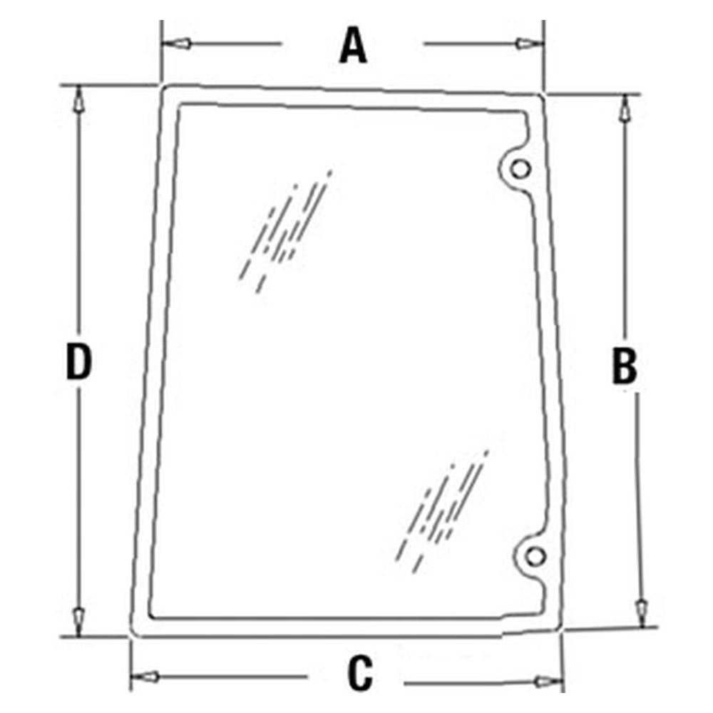 Cab Glass Side RH Fits New Holland Fits Case IH Fits Ford 5640 6640 7740 8240 78