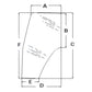 Left Hand Door Glass Fits JX100U JX1080U JX1090U JX1100U JX70U JX80U JX90U MXM12