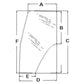 82036001 LH Door Glass Fits Ford Tractor TL70 TL80 TL90 TL100 TM115 TM120