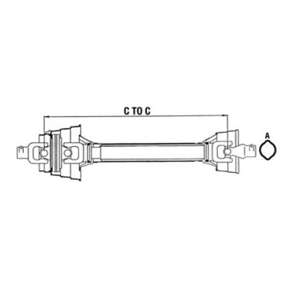 CV Driveline PTO For Vermeer Disc Mower RC5120 RC7120 Round Baler 504M 604M 605M