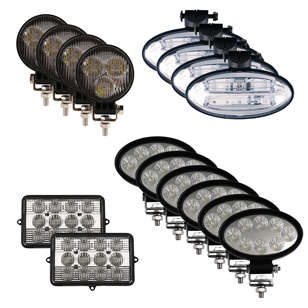 LED Flood Beam Light Kit Fits John Deere Combines - (Pkg. of 16)