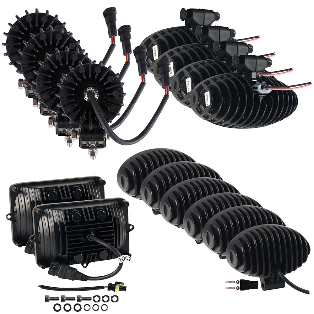 LED Flood Beam Light Kit Fits John Deere Combines - (Pkg. of 16)