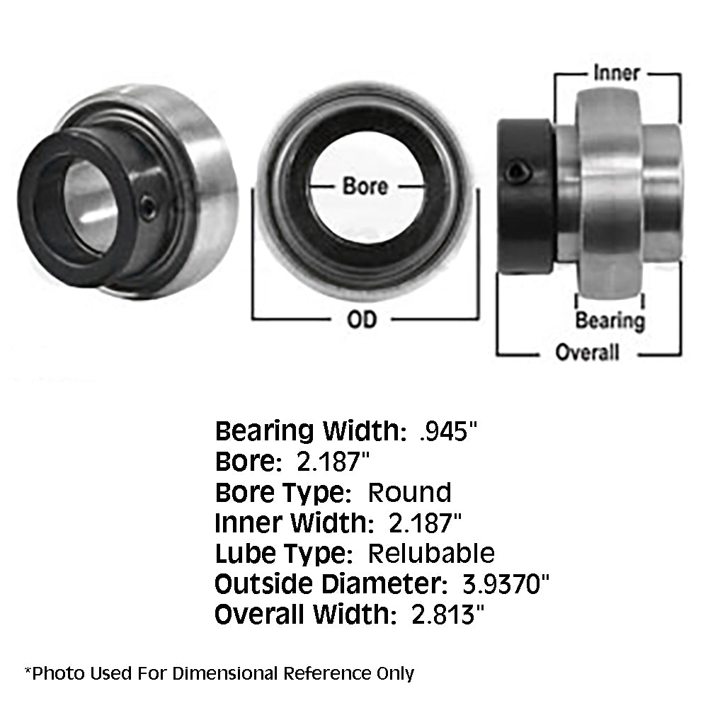 WPS203GRC Tractor Re-Lubri Fits CATable Spherical Ball Bearing With Collar