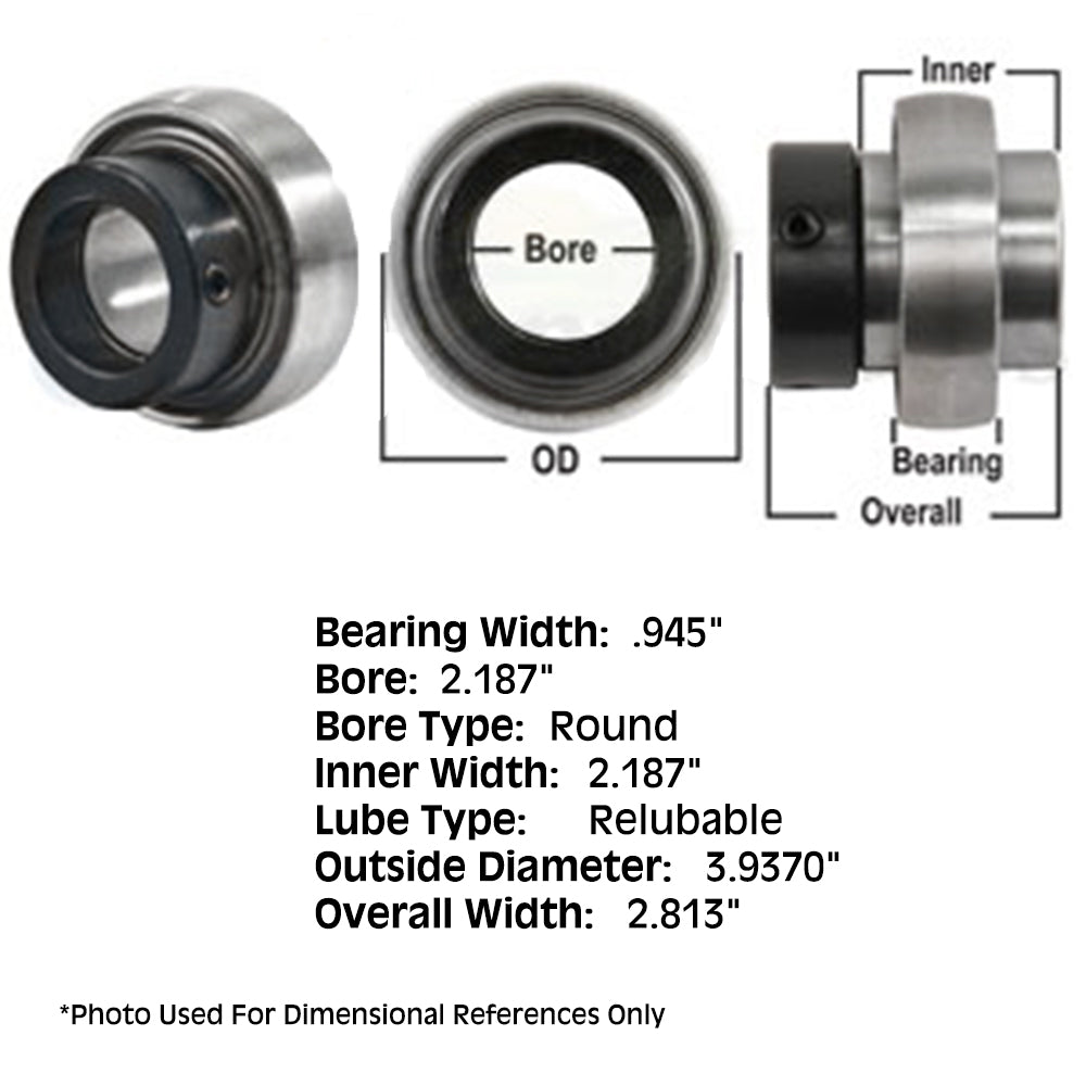 832455M1 Re-Lubri Fits CATeable Spherical Ball Bearing w/ Collar