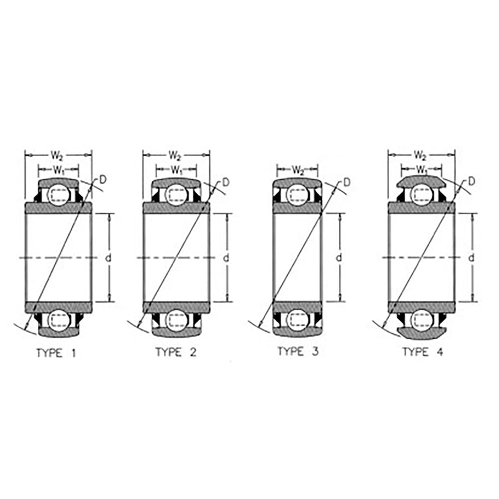 5 of Disc Harrow Bearing 1.771" Round Bore x 1.188" IR x 3.347" OD x 1.188 OR