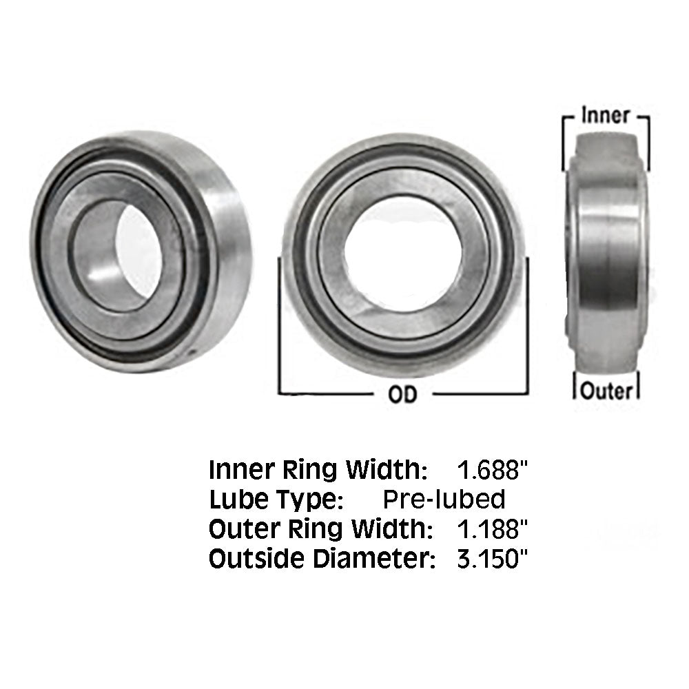 5 of Disc Harrow Bearing 1.771" Round Bore x 1.188" IR x 3.347" OD x 1.188 OR