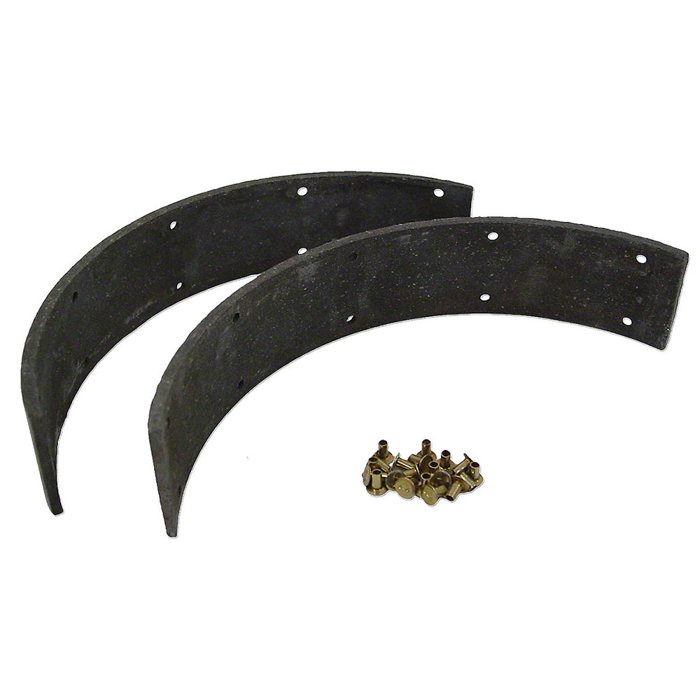Brake Shoe Lining Set w/ Rivets Fits Massey Harris Replaces 1001952M1