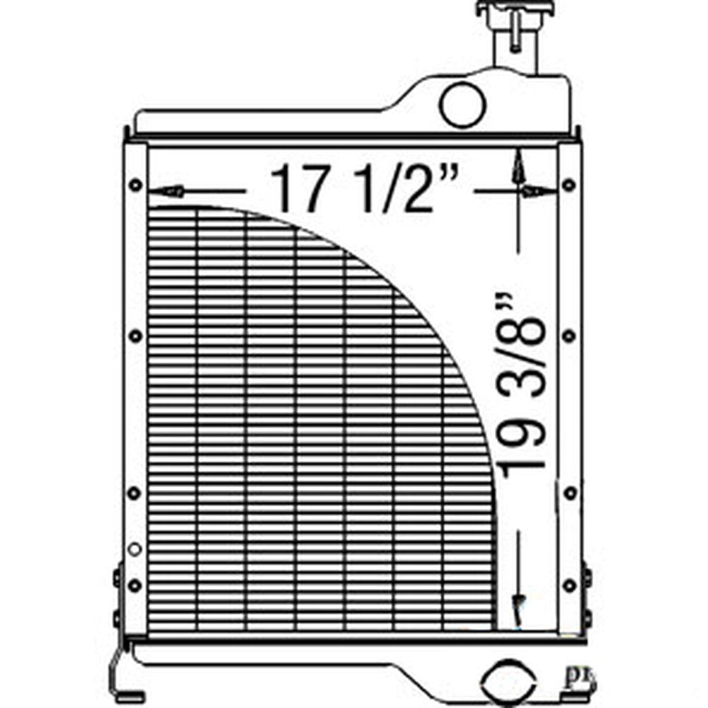 Tractor Radiator Fits Case IH 585 595 685 695 885 895 w/ AC 84673C6 84673C3