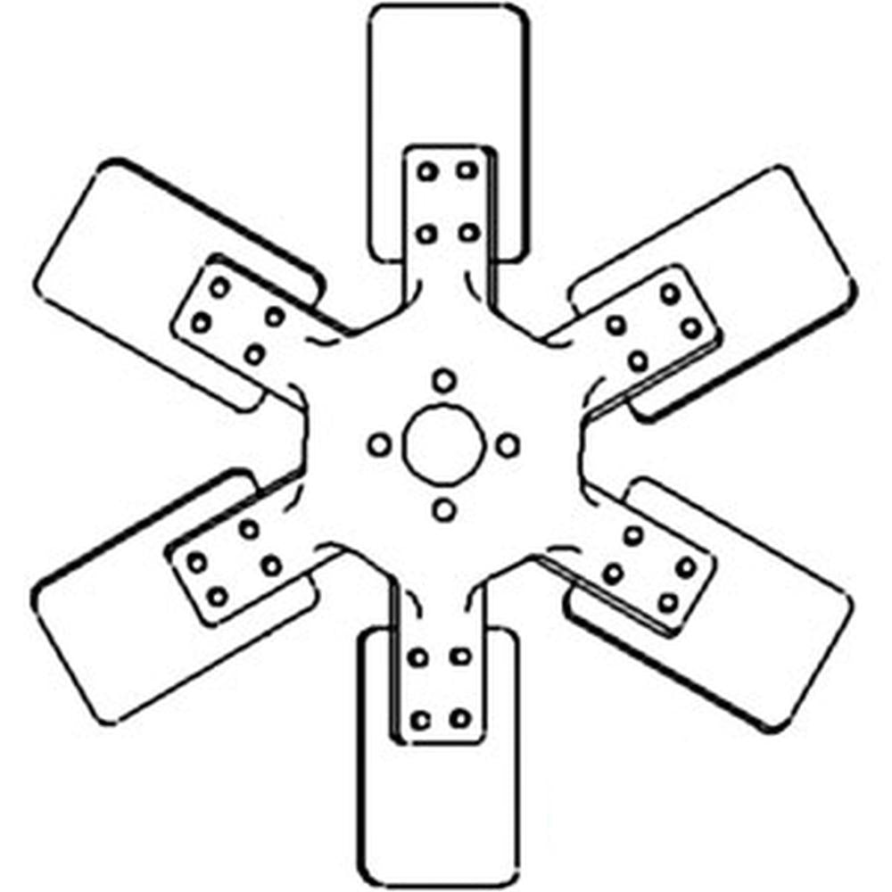 Cooling Fan - 6 Blade Fits International 2504 454 484 504 2504 86897R91 86897R92