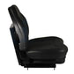 High Back Industrial Seat w/ Suspension, Slide Track, Black Vinyl, Fits Most