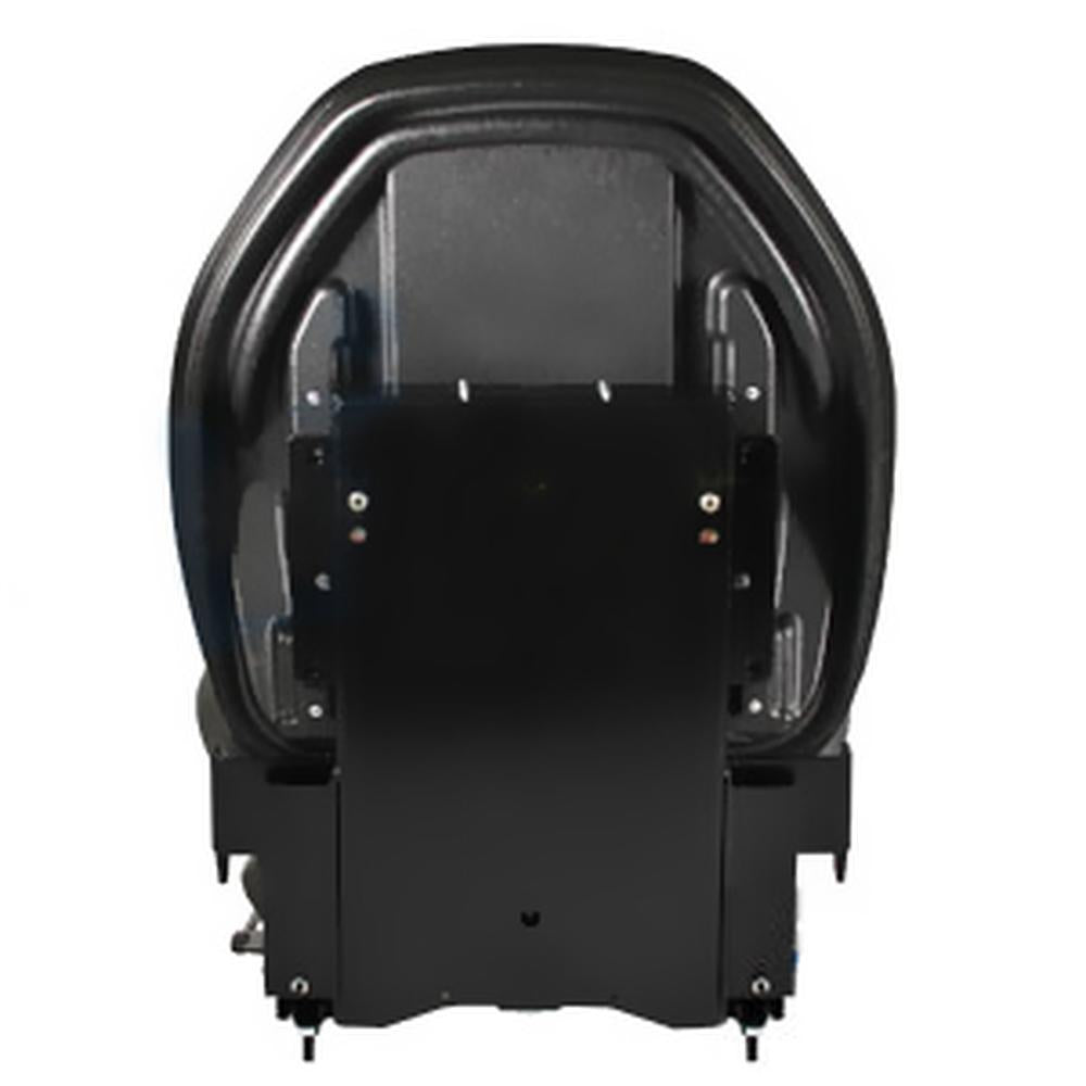 High Back Industrial Seat w/ Suspension, Slide Track, Black Vinyl, Fits Most