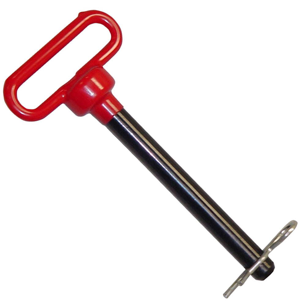 Tractor Implement Hitch Pin Drawbar 3/4" x 6-1/2" Useable 7832 Red Rubber Handle