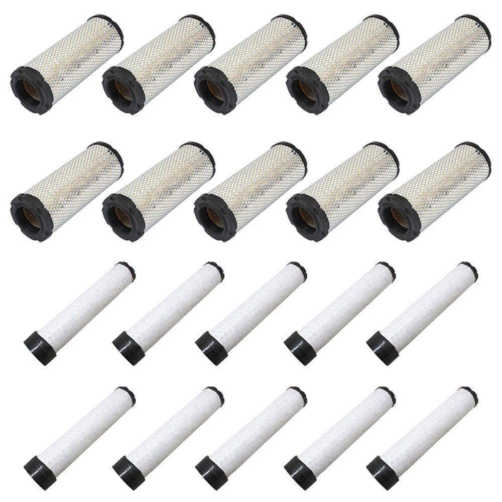 Qty 10: Inner and Outer Air Filters Fits Jacobsen Replaces 0162184