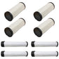 Qty 4: Inner and Outer Air Filters Fits Caterpillar Replaces 121-3661