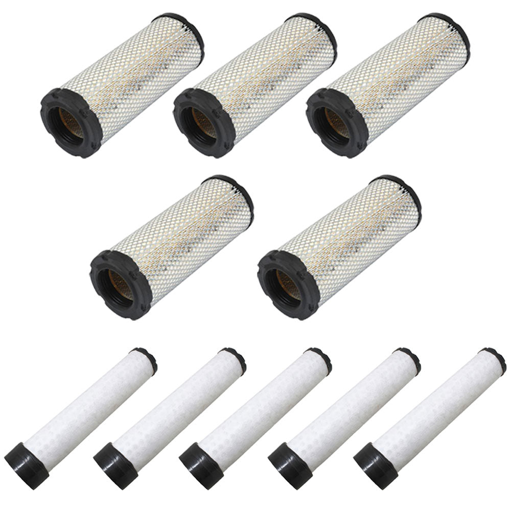 Qty 5: Inner and Outer Air Filters
 Fits Caterpillar Replaces 121-3661