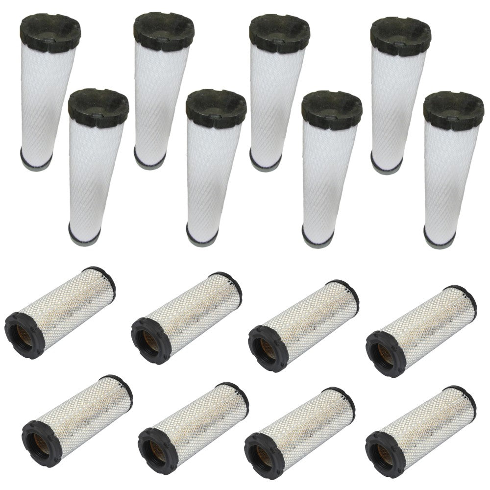 Qty 8: Inner and Outer Air Filters Fits Yanmar Replaces 119808-12520
