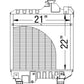 87352188 Radiator Fits Case IH MXM120 MXM130 Fits Ford New Holland TM120 TM130