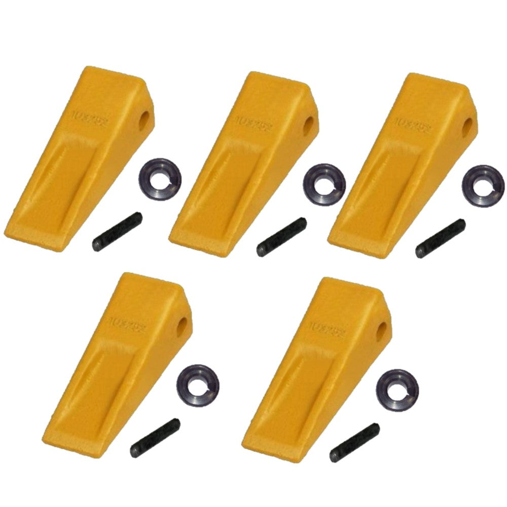 (5) Bucket Teeth 1U3252-Pins 8E6259-Retainers 836258 Fits Caterpillar J250