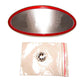 8N16600A Front Hood Grille Emblem Red Letters Silver Background Fits Ford 8N