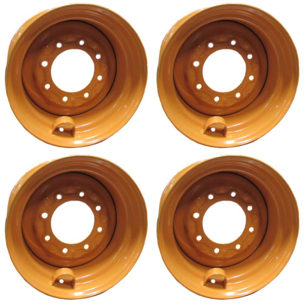 Replacement Set of Four (4) 16.5" x 9.75" x 8" Rims Fits Case Skid Steer D136530