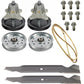 Deck Rebuild Kit Spindles Blades Pulleys Belt Fits LTX 1040 2010-2014