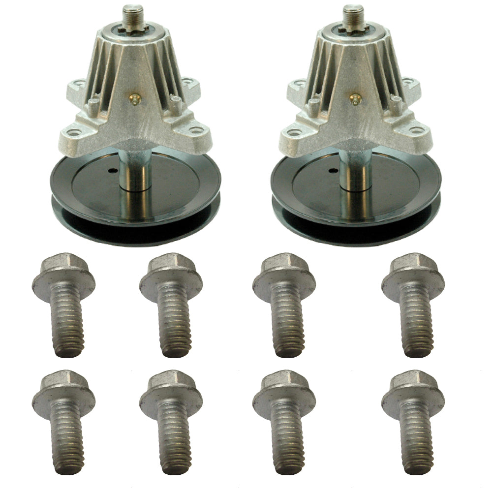 2 Spindle Assembly w/ Pulley & Bolts 710-04484 15520 Fits Troy-Bilt TB42 7-Speed