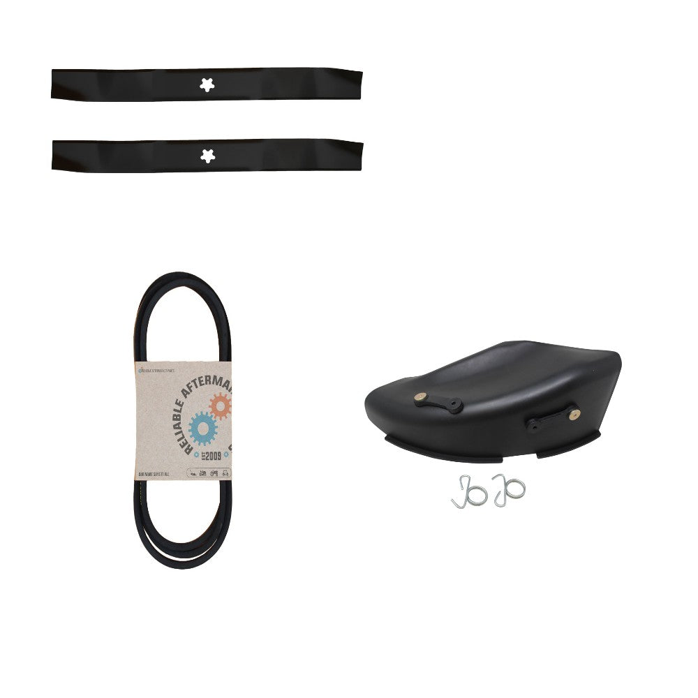 Blades w/ Deck Belt & Mulch Plate Kit Fits Craftsman Replaces 134149 ...