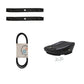 Blades w/ Deck Belt & Mulch Plate Kit Fits CRAFTSMAN Replaces 134149