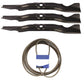 Mower Deck Blades & Belt 
 Fits MTD Replaces 742-04053 Made with Aramid